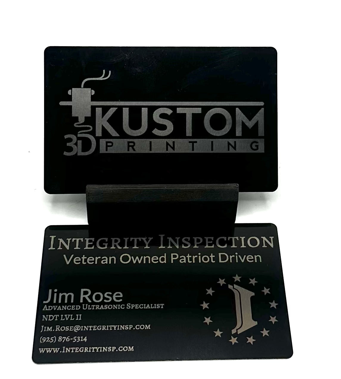 Kustom metal Business cards