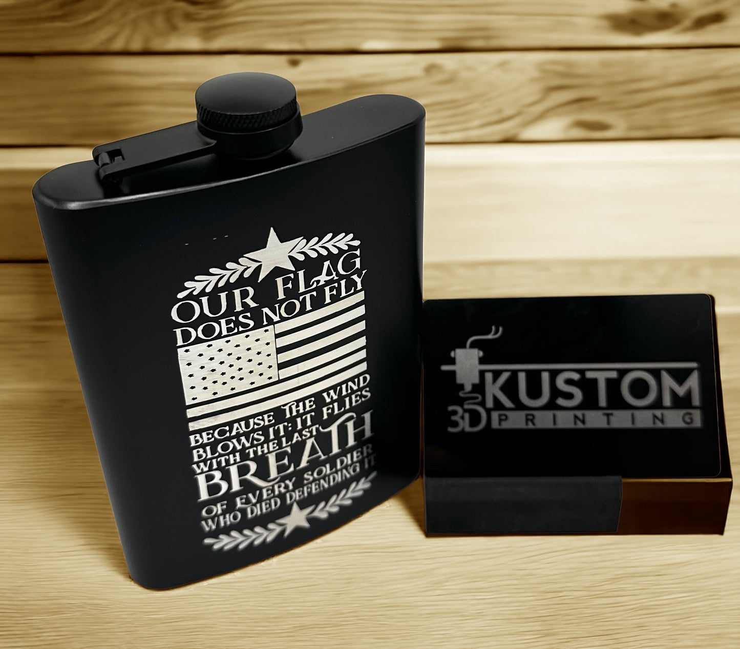 Kustom laser engraved flasks